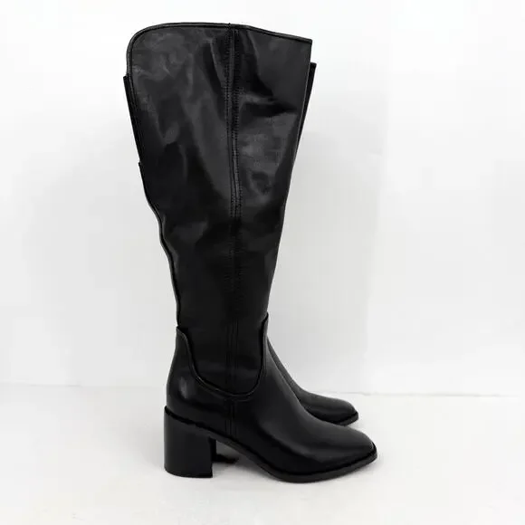 Naturalizer Womens dda Over-The-Knee Boots US 7 M Wide Calf Black Leather EUC - Picture 3 of 13